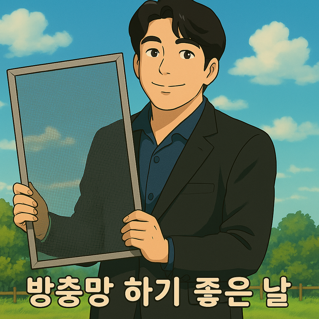 똑똑 방충망하기좋은날 전문가 이미지